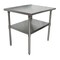 Bk Resources Work Table Stainless Steel W/Undershelf, Plastic bullet feet 24"Wx24"D SVT-2424 - alternate 1
